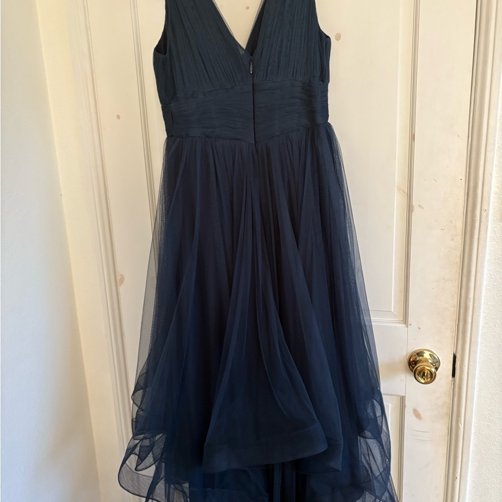 Chic Midnight Blue High-Low Dress - Picture 2 of 12
